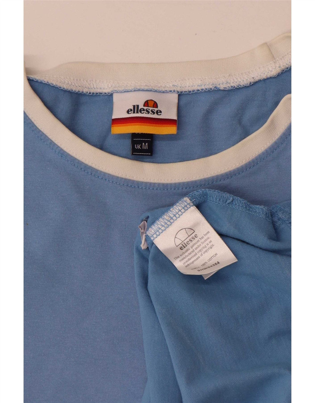 Ellesse Mens T-Shirt Top Medium Blue Cotton