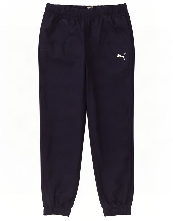 Puma Mens Tracksuit Trousers Joggers Large Navy Blue Polyester
