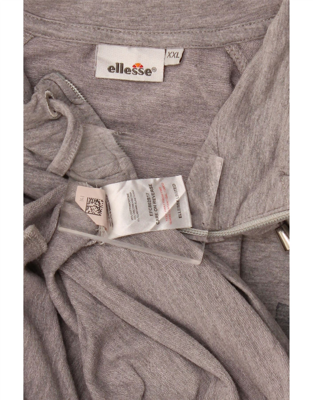 Ellesse Womens Graphic Tracksuit Top Jacket UK 20 2XL Grey Floral Cotton