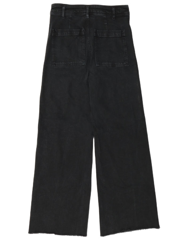 Zara Womens The Marine High Rise Straight Jeans EU 38 Small W28 L29 Black