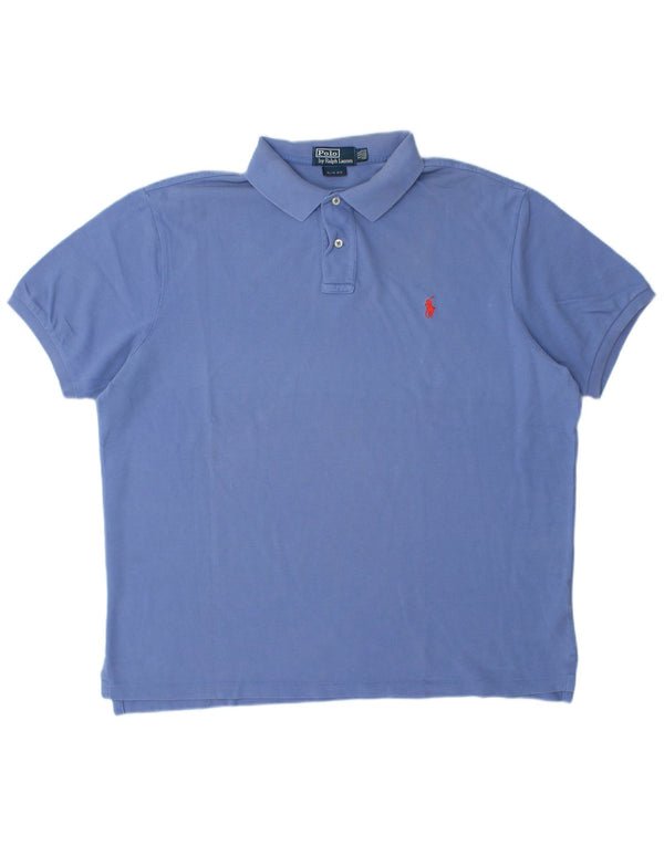 Polo Ralph Lauren Mens Slim Fit Polo Shirt 2XL Blue Cotton