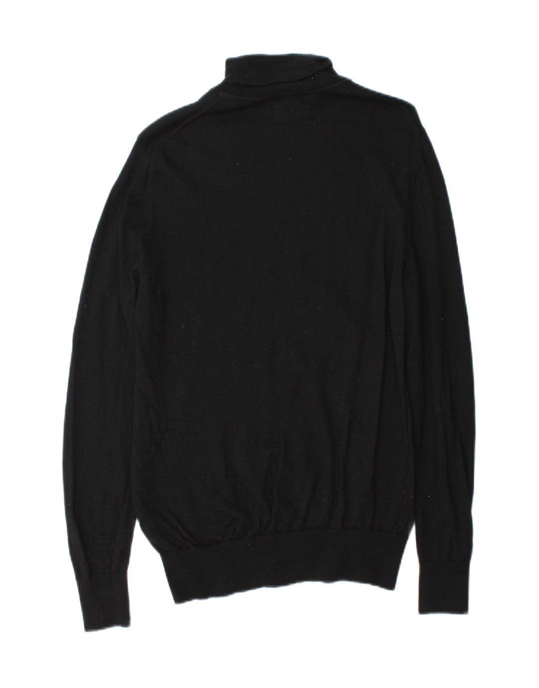 John Lewis Mens Roll Neck Jumper Sweater Medium Black Wool