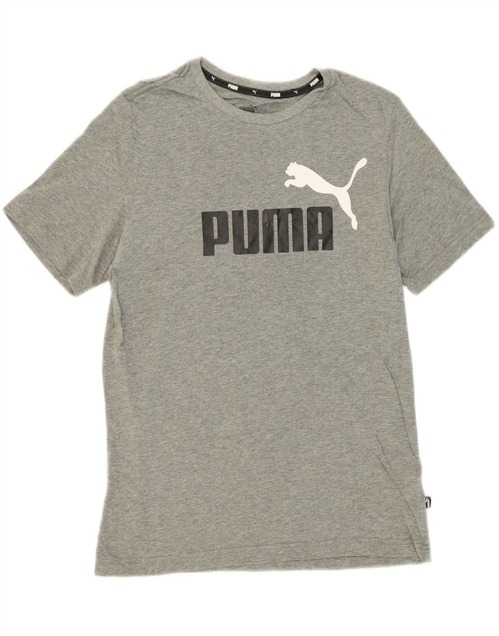 PUMA Mens Graphic T-Shirt Top Small Grey Cotton Vintage Puma and Second-Hand Puma from Messina Hembry 