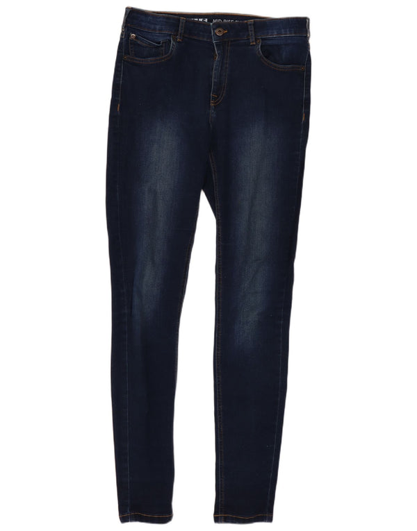 Jack Wills Womens Mid Rise Skinny Jeans W29 L29 Navy Blue Cotton