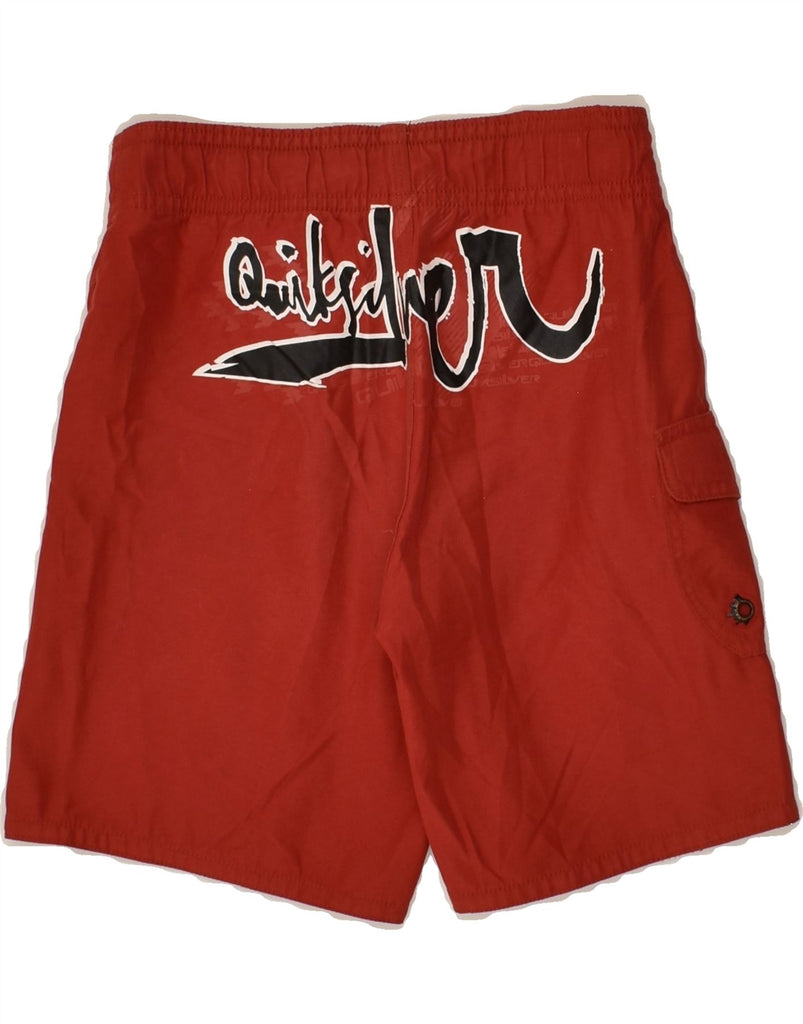 QUIKSILVER Boys Graphic Swimming Shorts 3-4 Years Red Polyester | Vintage Quiksilver | Thrift | Second-Hand Quiksilver | Used Clothing | Messina Hembry 