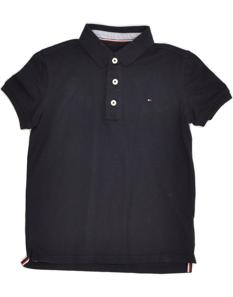 TOMMY HILFIGER Boys Polo Shirt 7-8 Years Navy Blue Cotton | Vintage Tommy Hilfiger | Thrift | Second-Hand Tommy Hilfiger | Used Clothing | Messina Hembry 