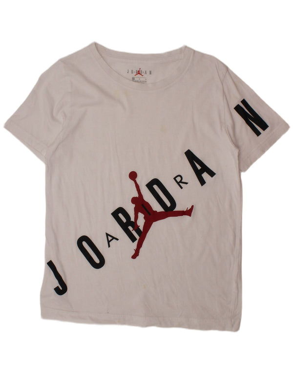 JORDAN Boys Graphic T-Shirt Top 10-11 Years Medium White