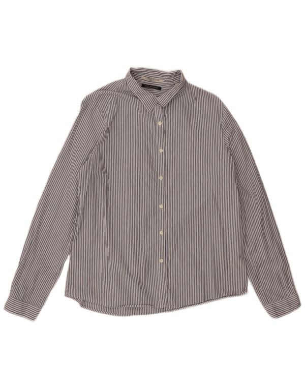 Scotch & Soda Mens Shirt Medium White Striped Cotton