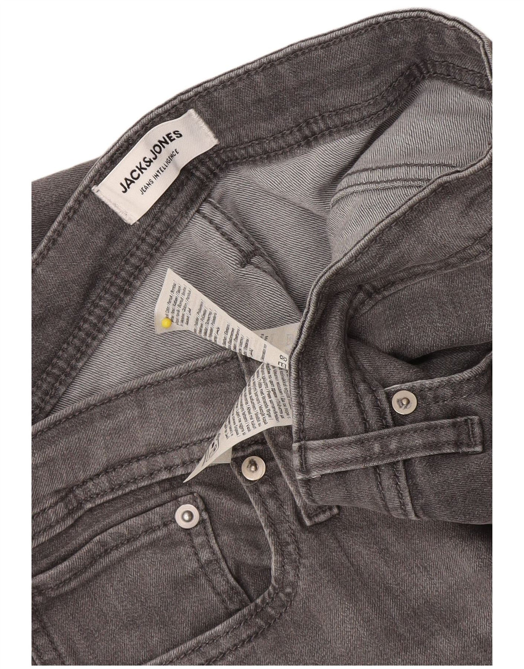 Jack & Jones Mens GLENN Slim Jeans W34 L33 Grey Cotton