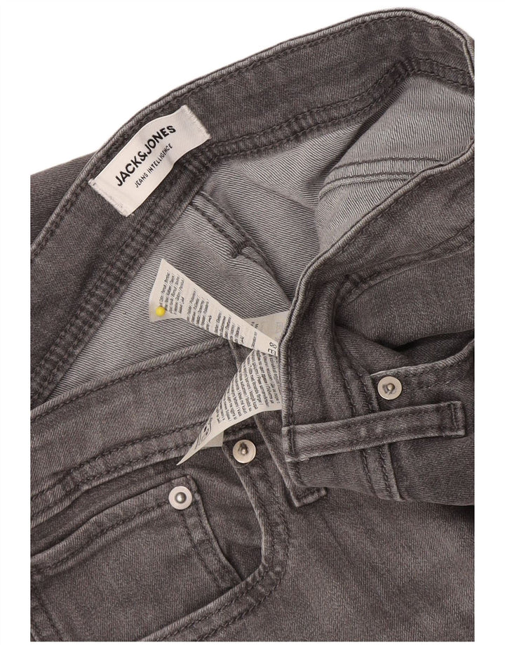 Jack & Jones Mens GLENN Slim Jeans W34 L33 Grey Cotton