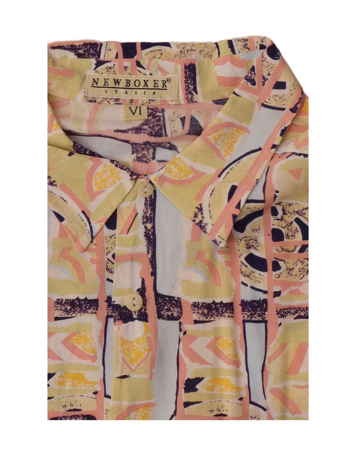 VINTAGE Mens Short Sleeve Shirt Large Multicoloured Geometric Vintage Vintage and Second-Hand Vintage from Messina Hembry 