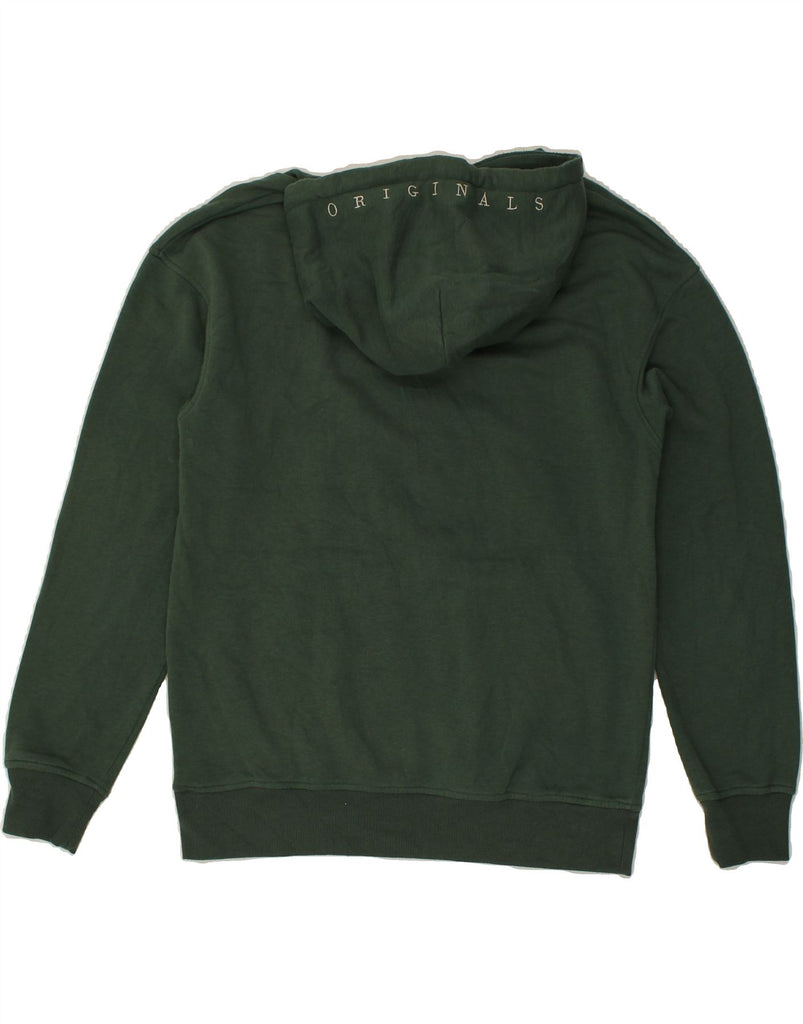 JACK & JONES Mens Graphic Hoodie Jumper Large Green Cotton | Vintage Jack & Jones | Thrift | Second-Hand Jack & Jones | Used Clothing | Messina Hembry 