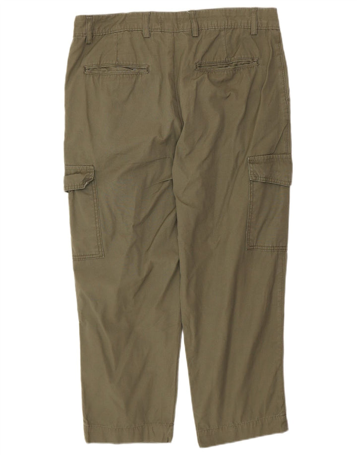 BLU STUDIO  Mens Napoli Pegged Cargo Trousers IT 50 Large W36 L24 Green