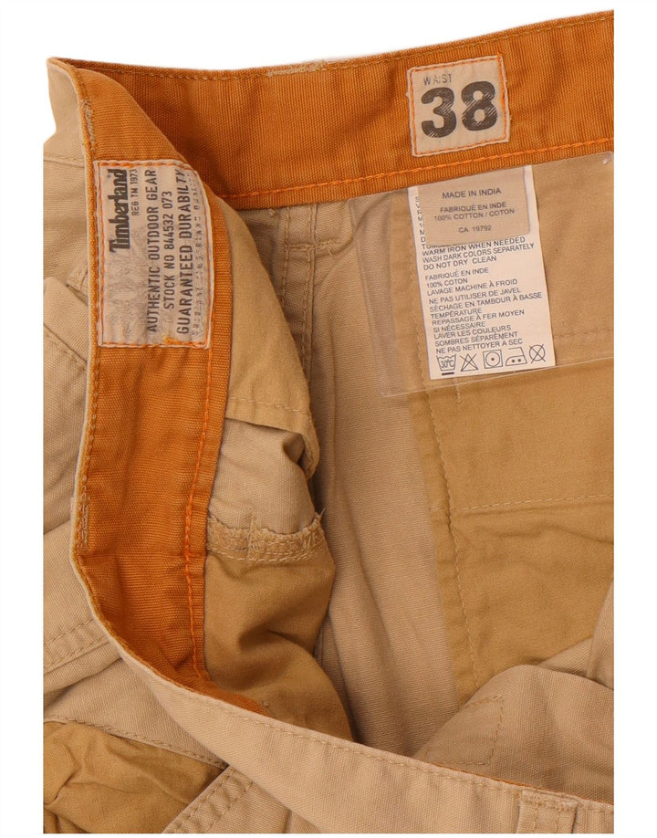 Timberland Mens Chino Shorts W38 XL Beige Cotton