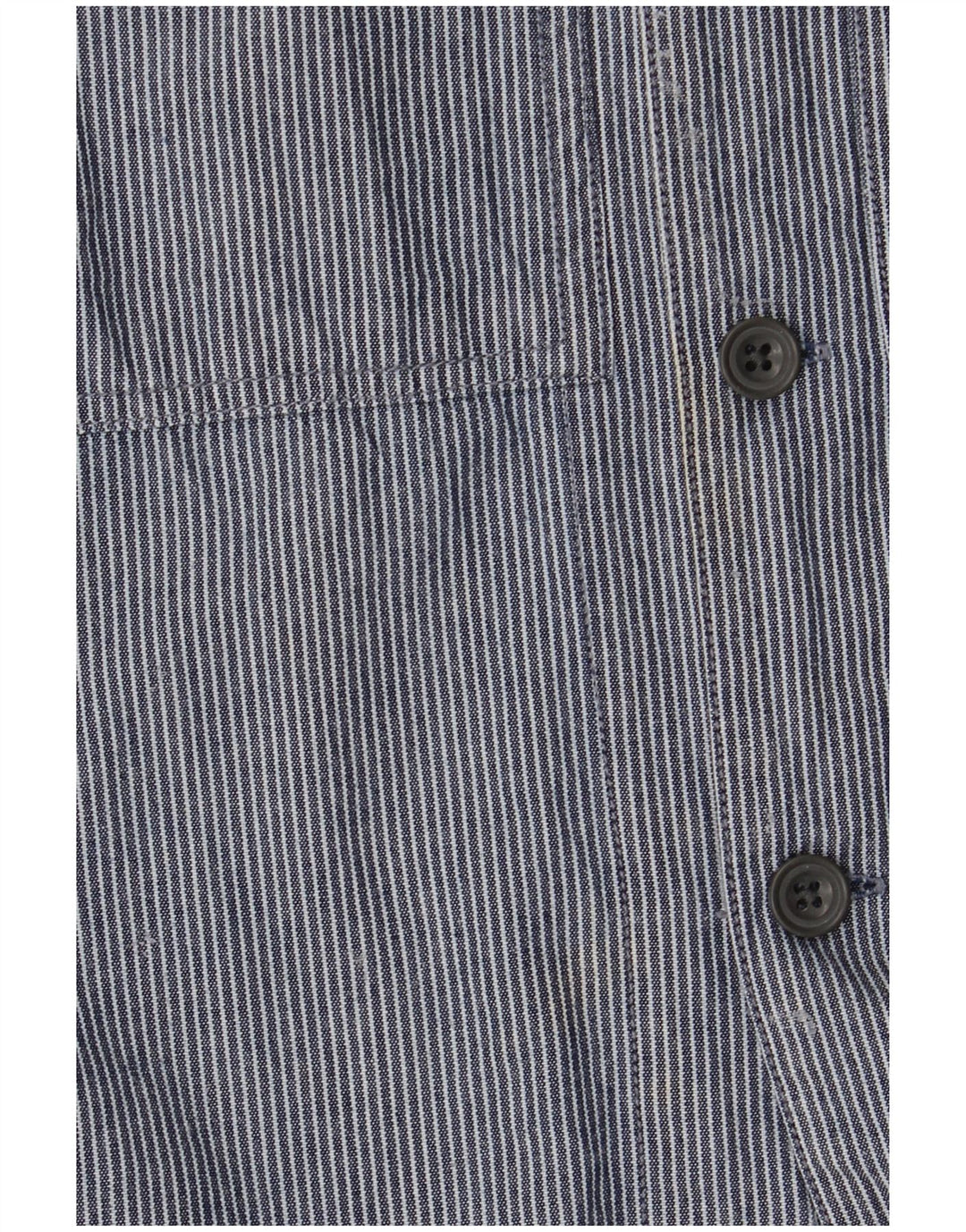 French Connection Mens Shirt Small Navy Blue Pinstripe Cotton