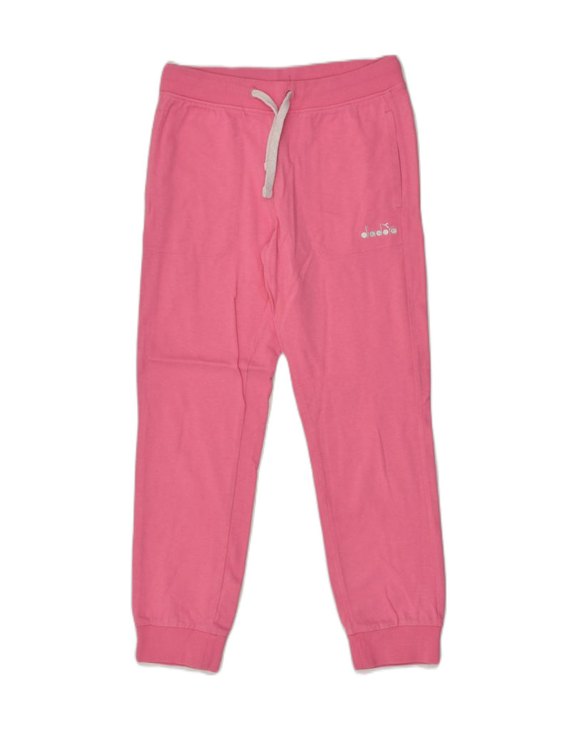 DIADORA Girls Tracksuit Trousers Joggers 11-12 Years Large Pink Cotton | Vintage Diadora | Thrift | Second-Hand Diadora | Used Clothing | Messina Hembry 