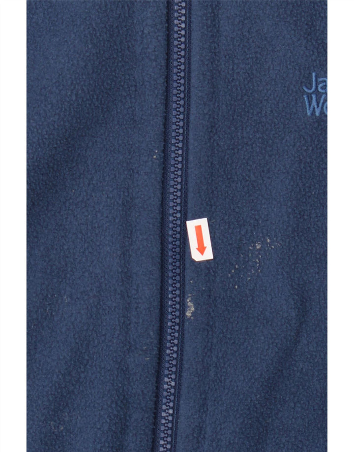 Jack Wolfskin Mens Liner Fleece Jacket UK 42 Large Navy Blue Polyester