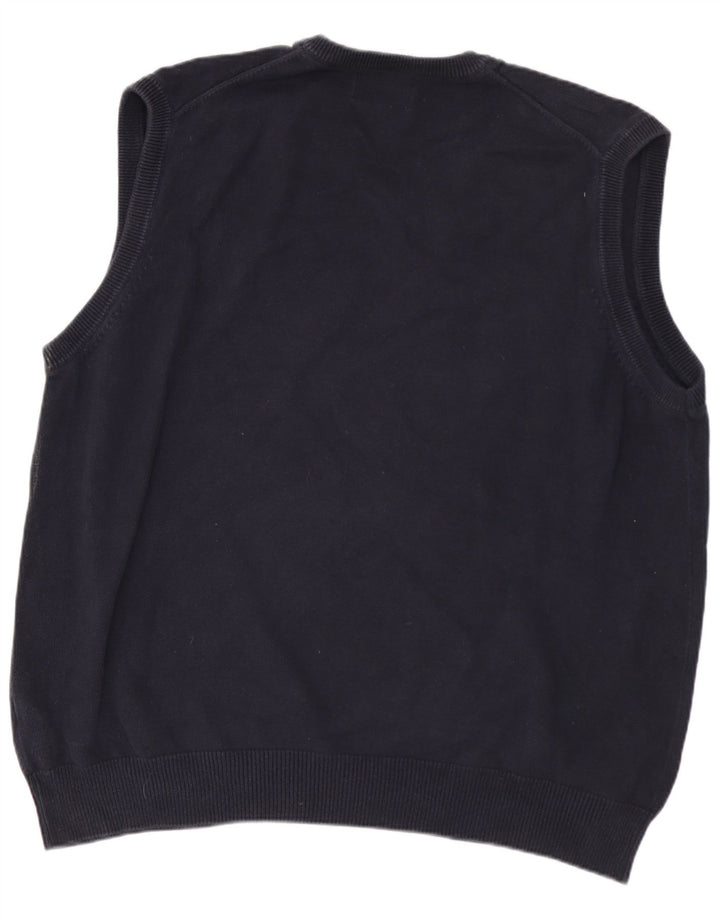 Marks & Spencer Mens Blue Harbour Vest Tank Top XL Navy Blue Cotton