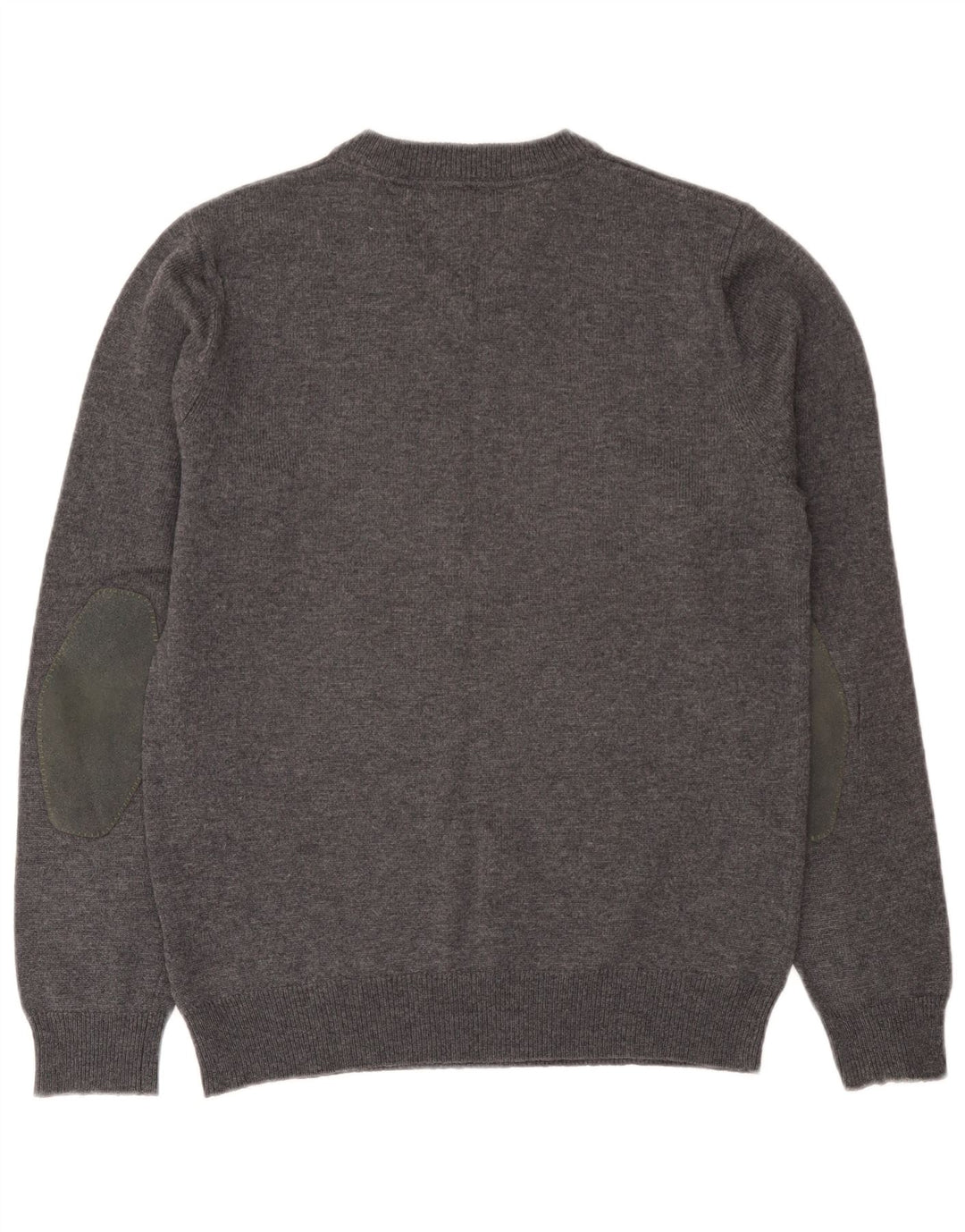Tommy Hilfiger Mens V-Neck Jumper Sweater Small Grey Lambswool
