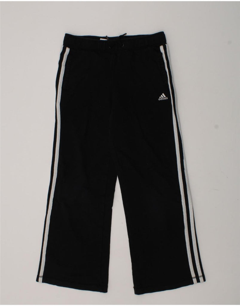 ADIDAS Boys Tracksuit Trousers 7-8 Years Black Cotton | Vintage Adidas | Thrift | Second-Hand Adidas | Used Clothing | Messina Hembry 