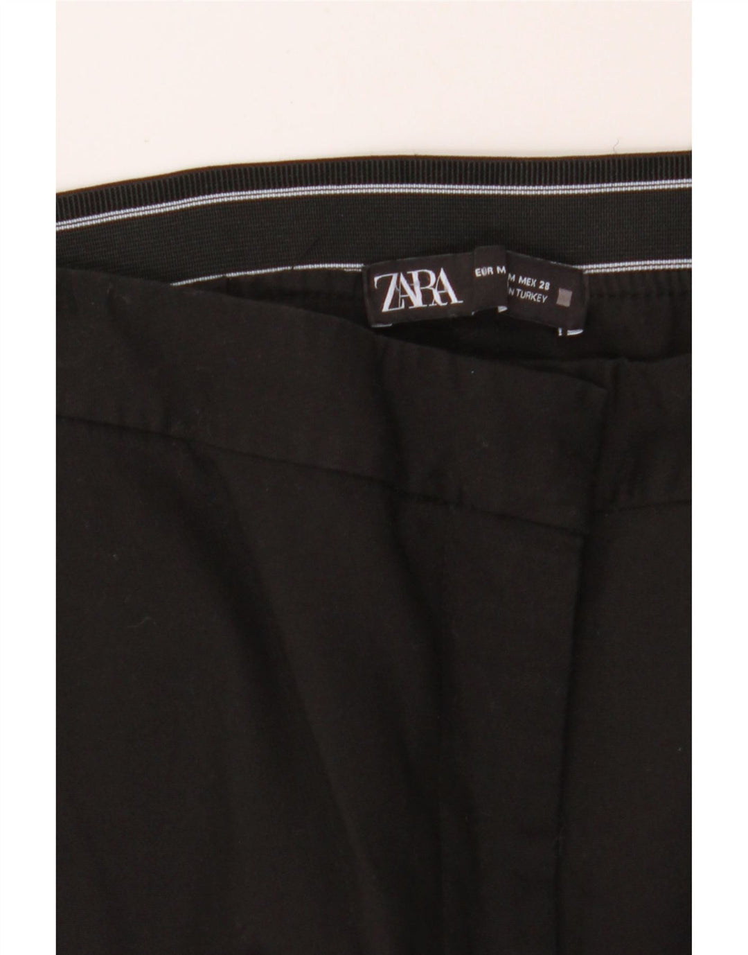 ZARA Womens Slim Chino Trousers Medium W28 L27 Black Cotton Vintage Zara and Second-Hand Zara from Messina Hembry 
