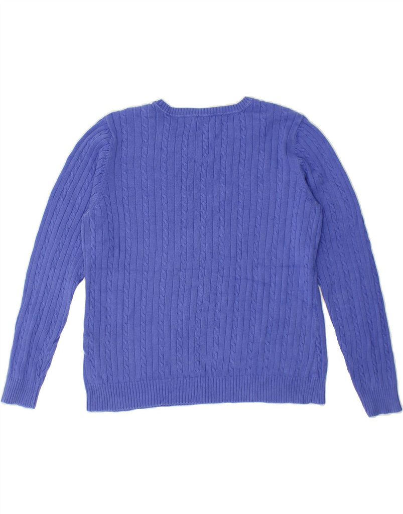 IZOD Womens Boat Neck Jumper Sweater UK 18 XL Purple Cotton Vintage Izod and Second-Hand Izod from Messina Hembry 