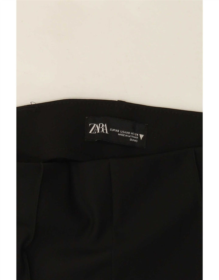 Zara Womens Bootcut Casual Trousers XS W24 L35 Black