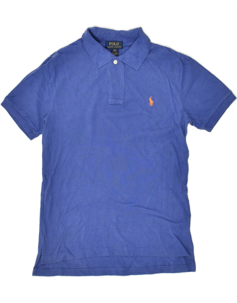 POLO RALPH LAUREN Boys Polo Shirt 10-11 Years Medium Blue Cotton | Vintage Polo Ralph Lauren | Thrift | Second-Hand Polo Ralph Lauren | Used Clothing | Messina Hembry 