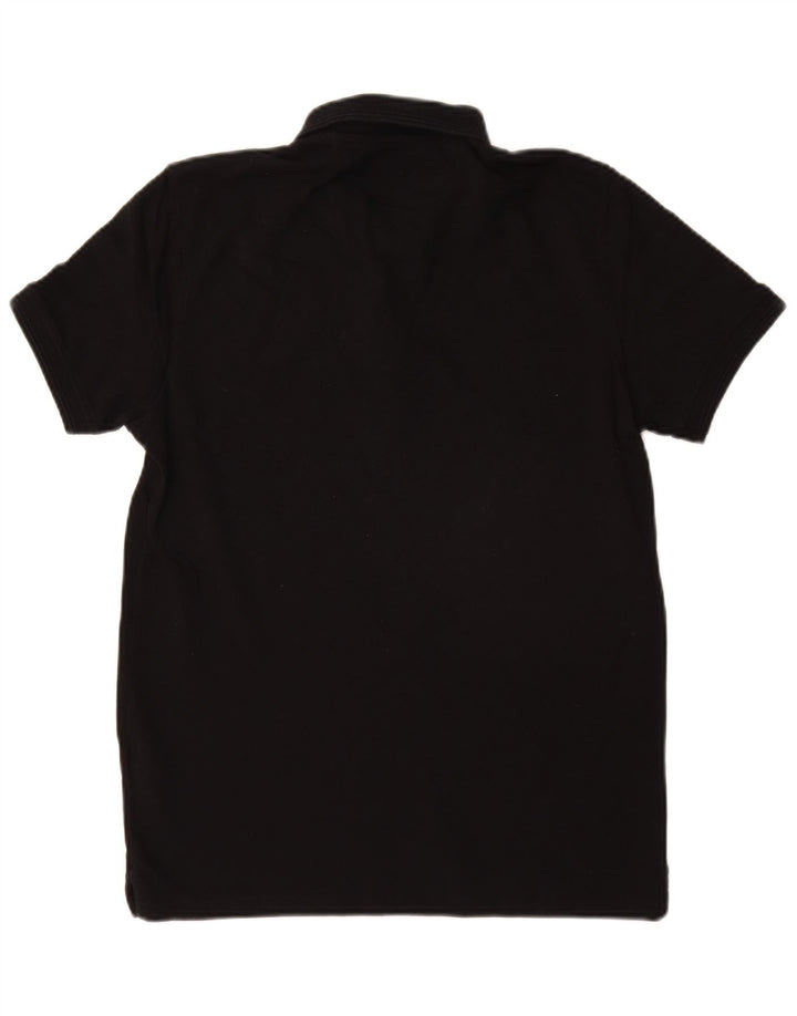 Massimo Dutti Mens Polo Shirt XL Black Cotton