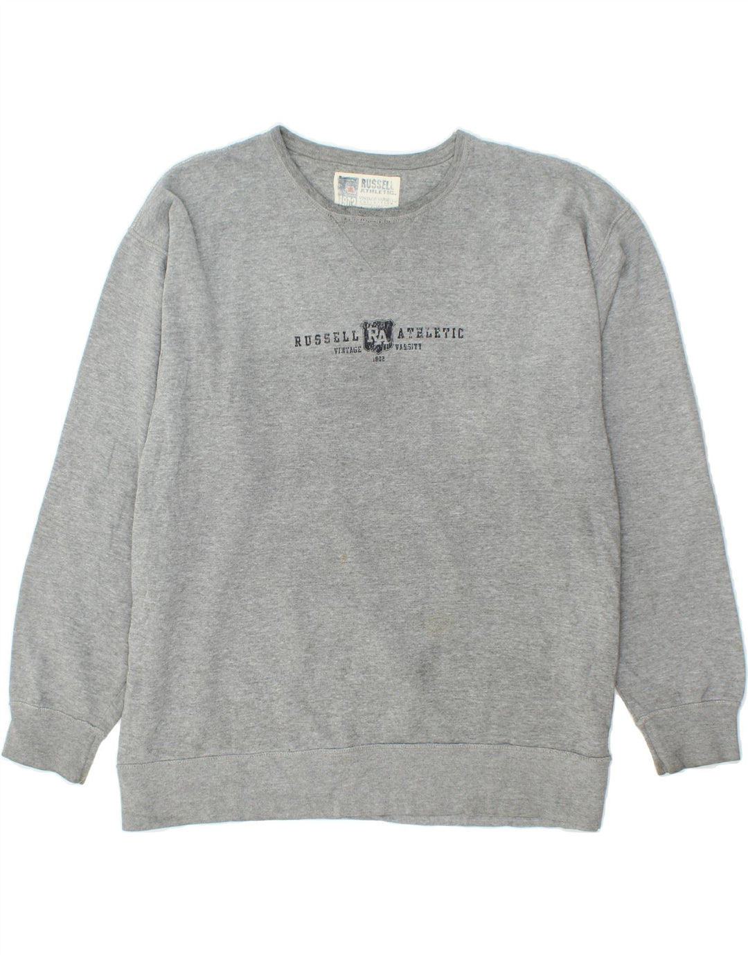 RUSSELL ATHLETIC Mens Sweatshirt Jumper XL Grey Vintage Russell Athletic and Second-Hand Russell Athletic from Messina Hembry 