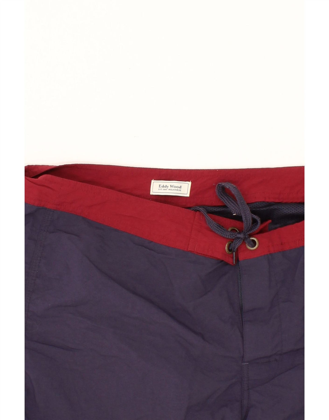 VINTAGE Mens Swimming Shorts Large Navy Blue Colourblock Polyester Vintage Vintage and Second-Hand Vintage from Messina Hembry 