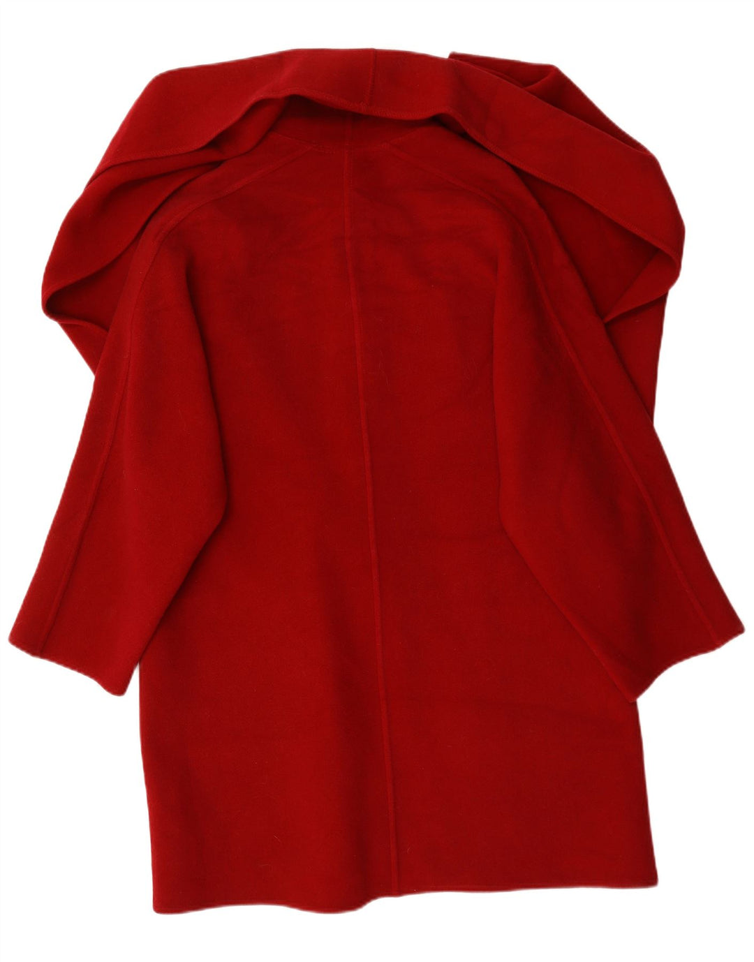 Vintage Womens Front Tie Overcoat UK 18 XL Red Wool