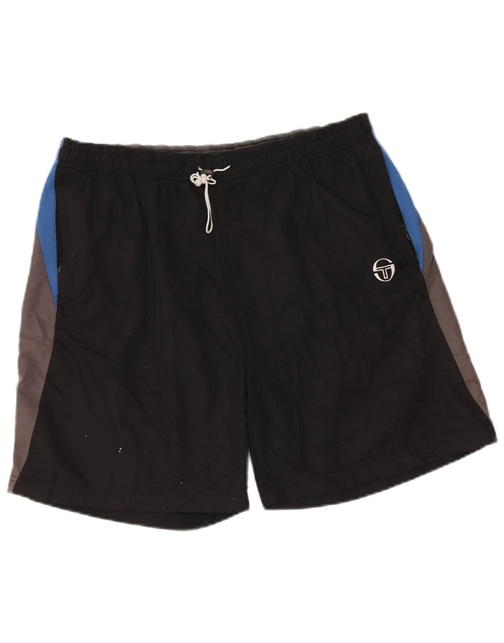 SERGIO TACCHINI Mens Swimming Shorts XL Black Colourblock Polyester