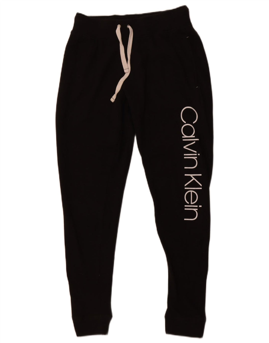 CALVIN KLEIN Womens Graphic Tracksuit Trousers Joggers UK 6 XS  Black