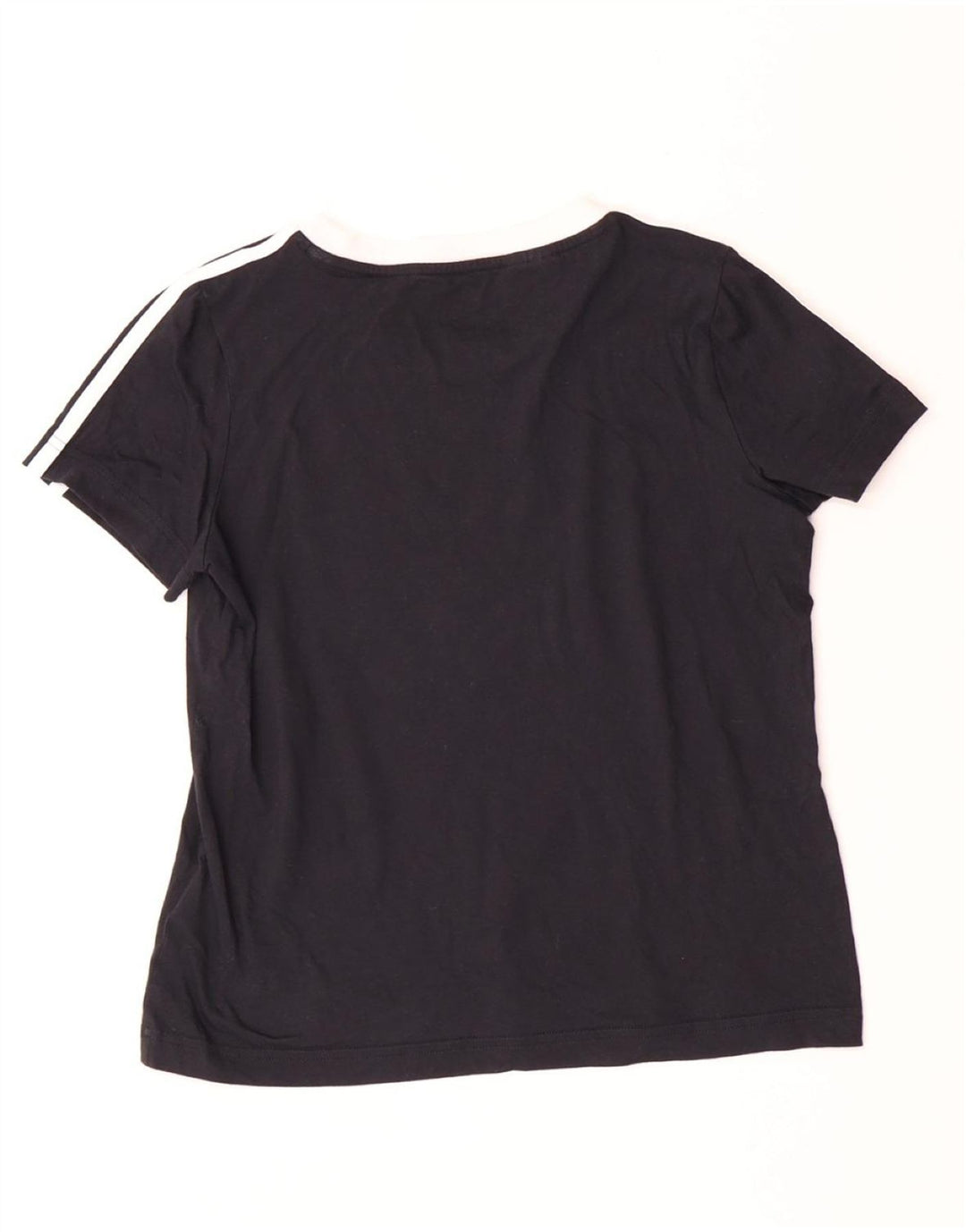 ADIDAS Girls T-Shirt Top 9-10 Years Black Cotton