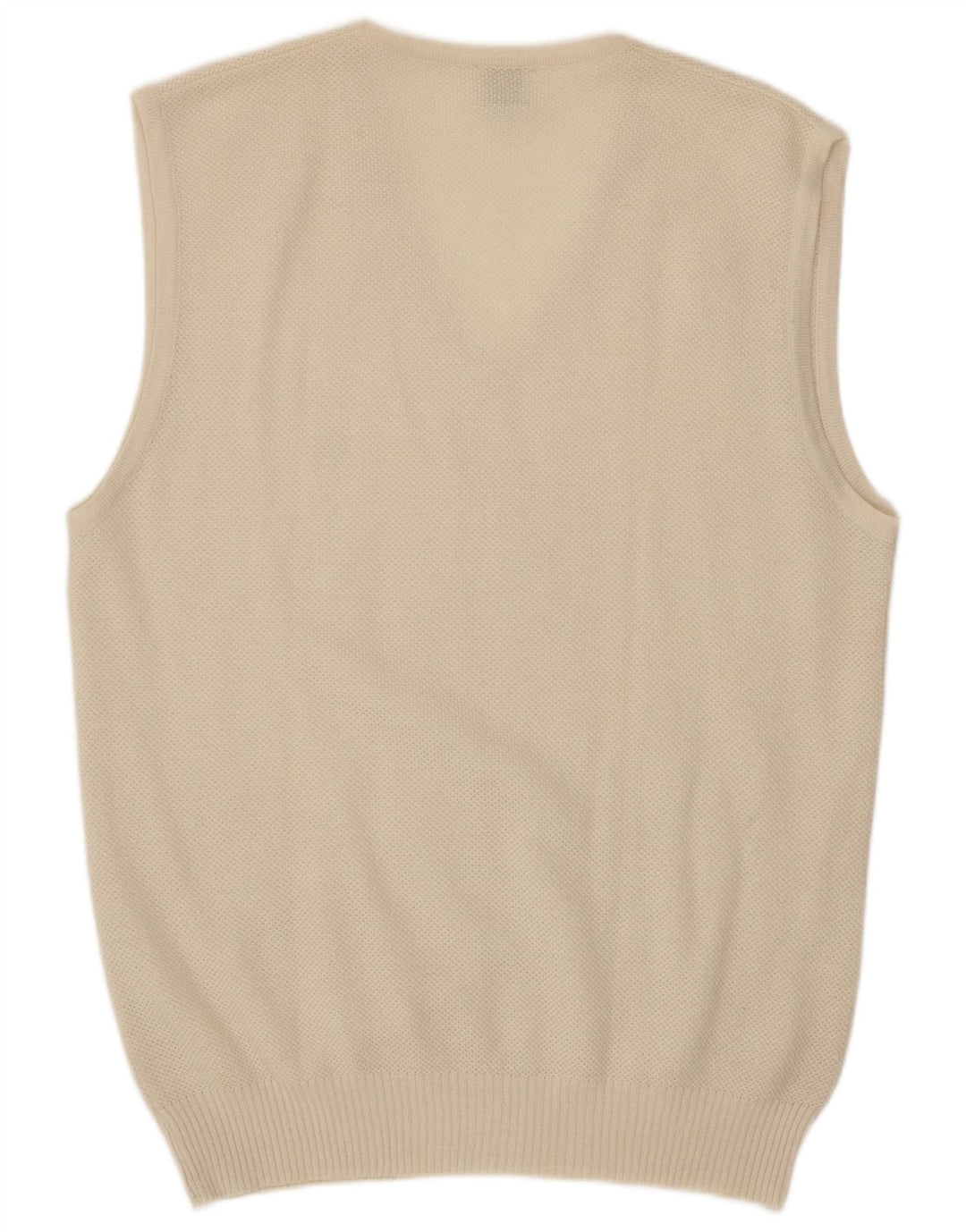 Vintage Mens Vest Tank Top Medium Off White