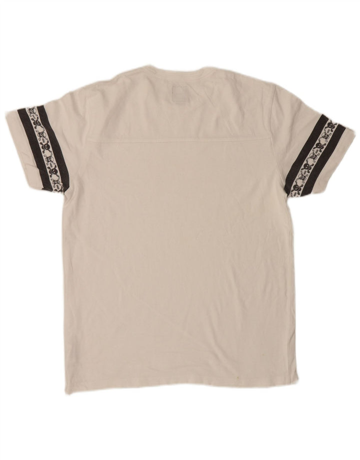 Vans Mens Graphic T-Shirt Top Medium White Colourblock Cotton