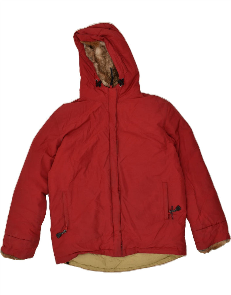 WOOLRICH Girls Hooded Padded Jacket 11-12 Years Red Polyester | Vintage Woolrich | Thrift | Second-Hand Woolrich | Used Clothing | Messina Hembry 