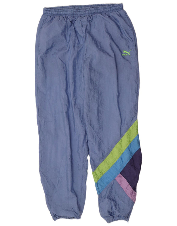 Puma Mens Tracksuit Trousers Joggers XL  Blue Colourblock Polyamide