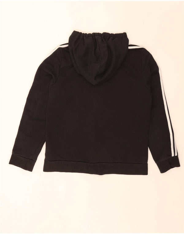 Adidas Womens Regular Fit Zip Hoodie Sweater UK 16/18 Large Black Sports