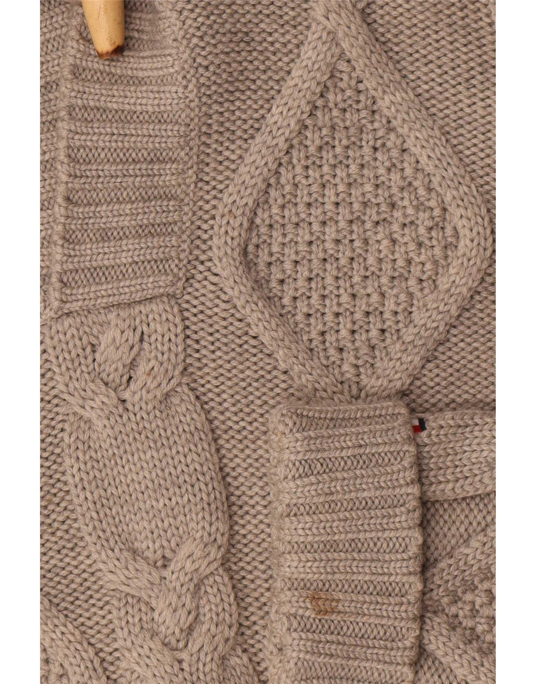 Tommy Hilfiger Mens Polo Neck Jumper Sweater Medium Grey Wool