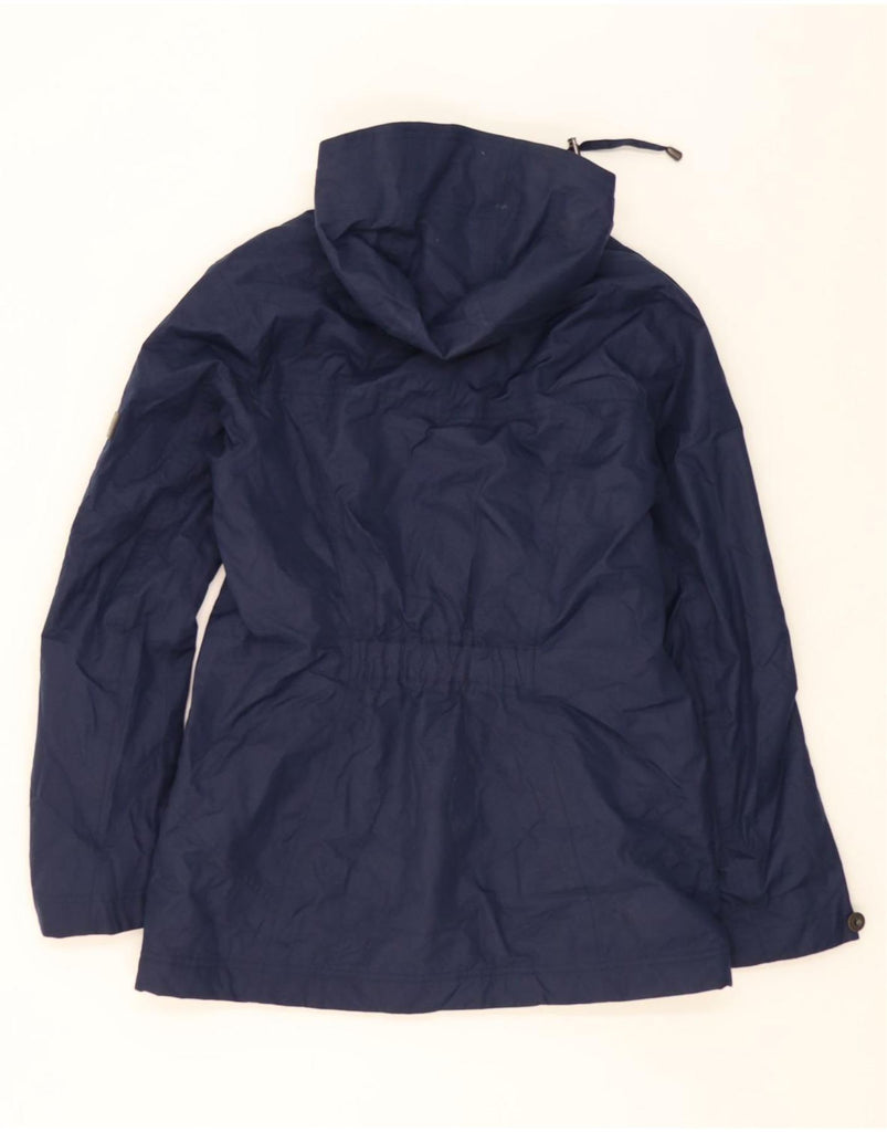 BERGHAUS Womens Hooded Windbreaker Jacket UK 14 Large Navy Blue Polyester Vintage Berghaus and Second-Hand Berghaus from Messina Hembry 
