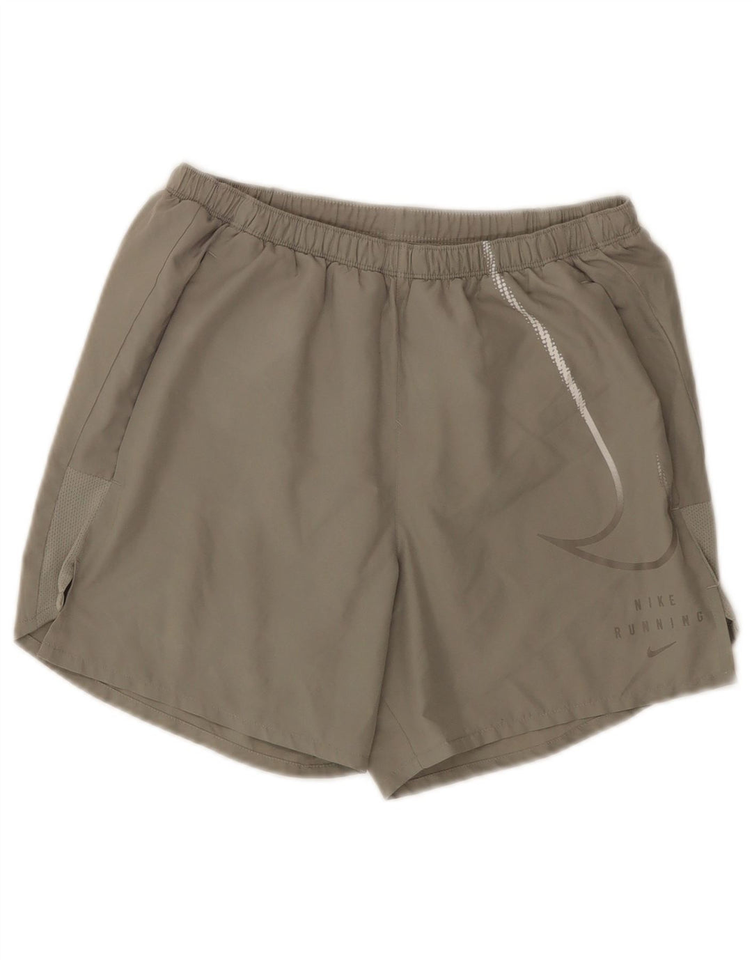 Nike Mens Dri Fit Graphic Sport Shorts Small Grey Polyester