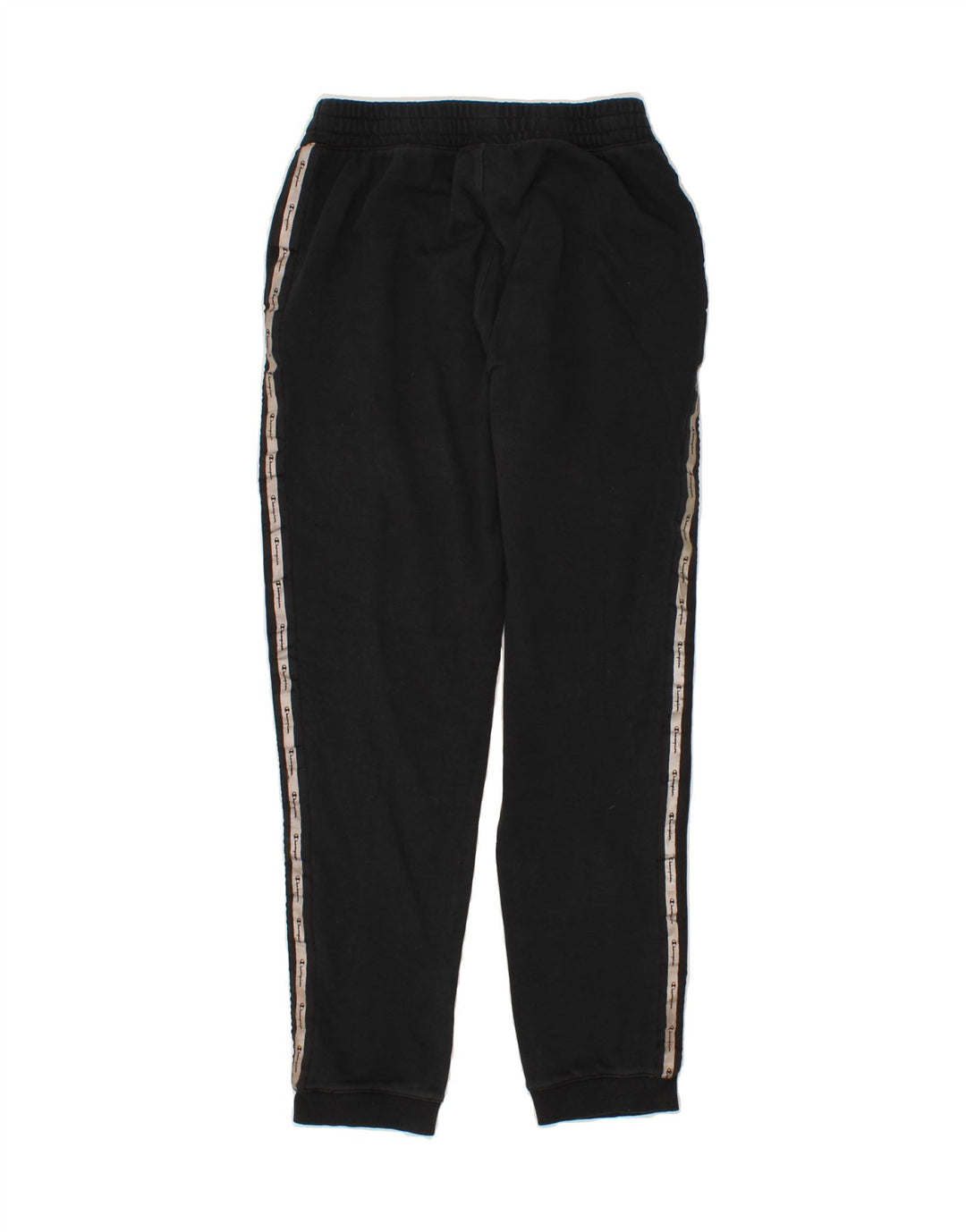 CHAMPION Womens Graphic Tracksuit Trousers Joggers UK 14 Medium Black Vintage Champion and Second-Hand Champion from Messina Hembry 