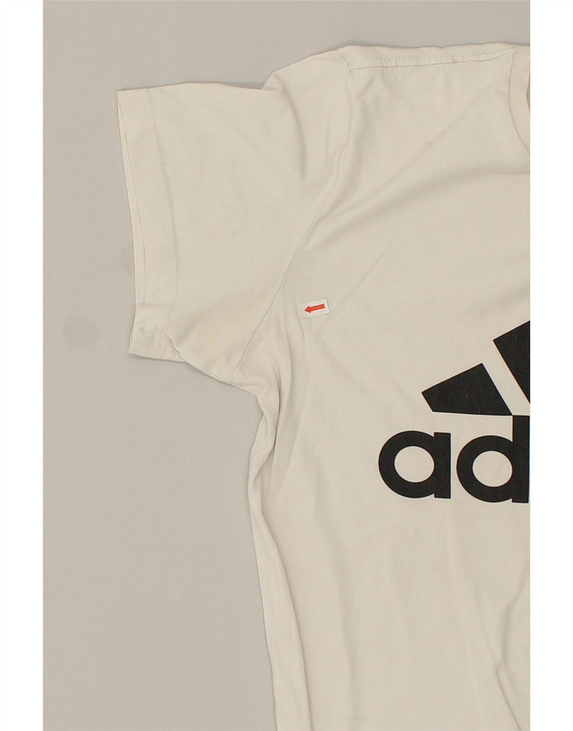 ADIDAS Mens Graphic T-Shirt Top Medium White Cotton | Vintage Adidas | Thrift | Second-Hand Adidas | Used Clothing | Messina Hembry 