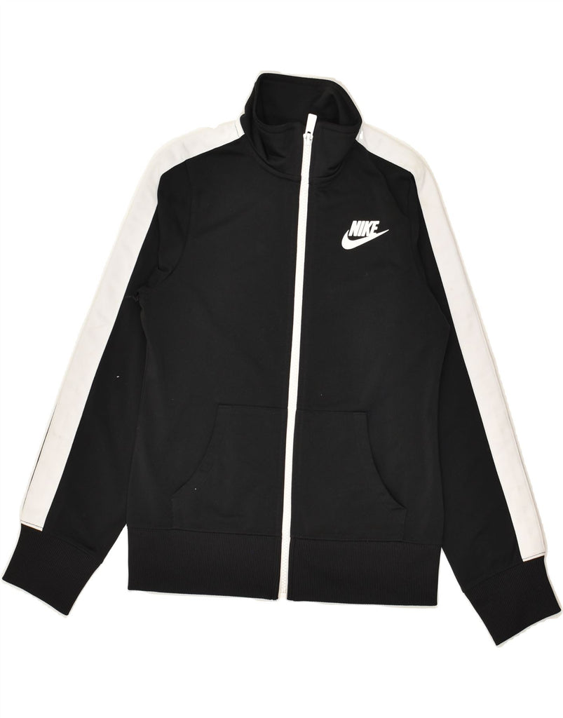 NIKE Girls Tracksuit Top Jacket 10-11 Years Medium Black Colourblock | Vintage Nike | Thrift | Second-Hand Nike | Used Clothing | Messina Hembry 