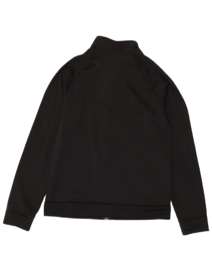 Adidas Boys Tracksuit Top Jacket 11-12 Years Black Polyester