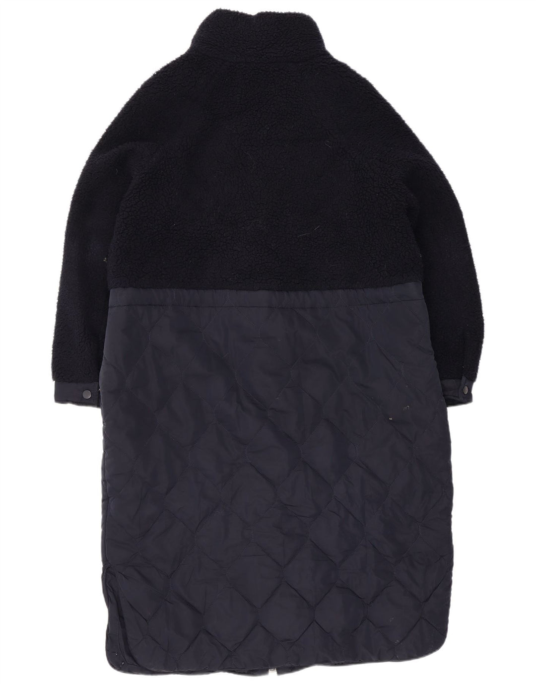 Marks & Spencer Womens Overcoat UK 12 Medium  Navy Blue Polyester