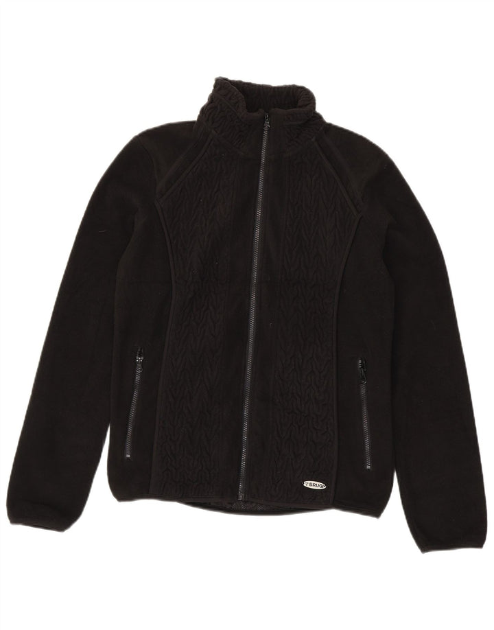 Brugi Womens Fleece Jacket UK 14 Large Black Polyester