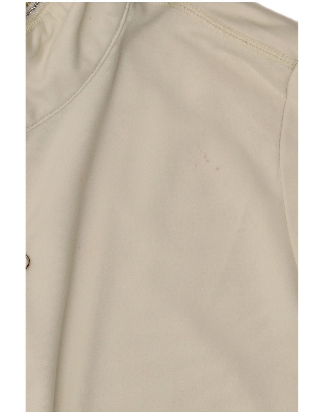 Champion Womens Easy Fit Tracksuit Top Jacket UK 14 Medium Off White